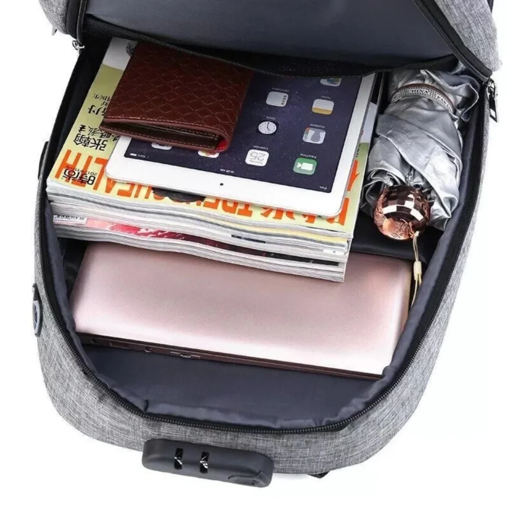 Stylish Black and Gray Men's Backpack
